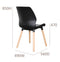 Euro Dining Chair Black seat Natural legs