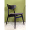Fin Dining Chair - Black frame with Grey (Epresso) Fabric Seat