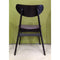 Fin Dining Chair - Black frame with Grey (Epresso) Fabric Seat