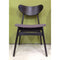 Fin Dining Chair - Black frame with Grey (Epresso) Fabric Seat