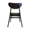 Fin Dining Chair - Black Hardwood Frame, Black PU seat