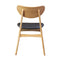 Fin Dining Chair - Natural Frame and Black PU seat