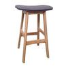 Gudena Counter Barstool - Natural (Grey Fabric)
