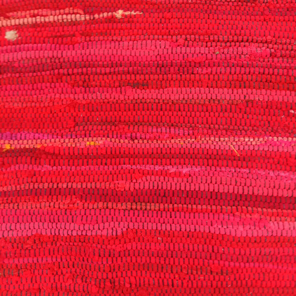 Cotton Chindi Red Tonal Rug Mat 50 x 80 cm