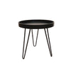 Lara Black Round Lamp Table