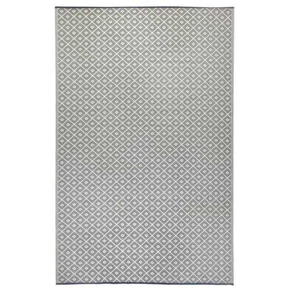 Kimberley Grey And White Diamond Recycled Plastic Outdoor Rug