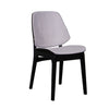 Lisbon Dining Chair Black Frame Pewter (light grey) Fabric