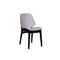 Lisbon Dining Chair Black Frame Pewter (light grey) Fabric