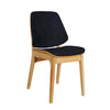 Lisbon Dining Chair Natural Frame Ebony (black) Fabric