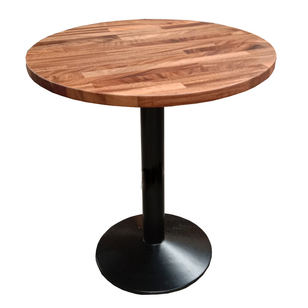 Round walnut raffa cafe table