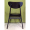 Fin Dining Chair - Black Timber Frame and Seat