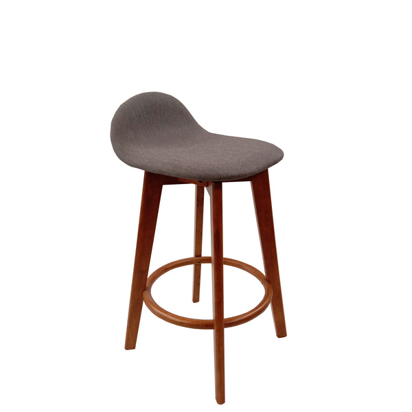 Calay Bar Stool - Teak (Truffle Fabric)