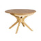 York Butterfly Extension Round Dining Table Natural 120 D to 160 Oval