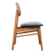 Zurich Dining Chair - Teak with Black PU seat