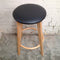 Sandy Counter Barstool - Natural legs, Black PU seat