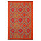 Lhasa Orange and Violet Moroccan Recycled Plastic Outdoor Rug