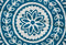 Pushpa Blue and White Floral Recycled Plastic Outdoor Rug 180cm Diameter
