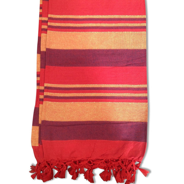 Cotton Throw Rug - Red