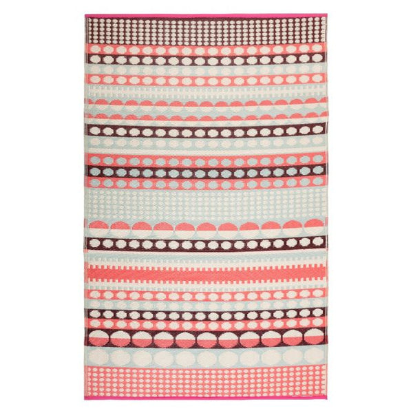 Rovaniemi Premium Pink Scandinavian Recycled Plastic Outdoor Rug