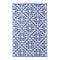 San Juan Blue and White Recycled Plastic Reversible Outdoor Rug