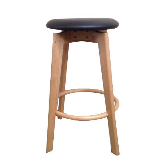 Sandy Calay bar stool with black seat