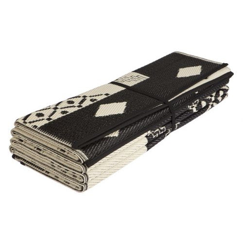 Troy black and cream outdoor rug